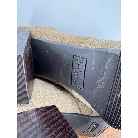 BLONDO Sadie Suede Bootie NEW $149 Taupe Beige Inner Zip Ankle Boot Size 10 - Picture 4 of 12